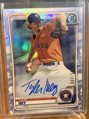 2020 Bowman Chrome - Prospect Autographs Tyler Ivey Refractor /499 #CPA-TI - Image 1 of 3