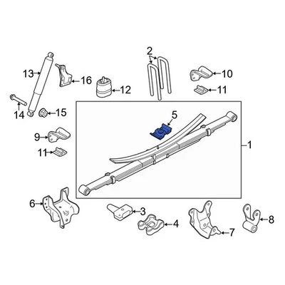 For Ford F-250 Super Duty 2011-2016 Ford BC3Z5796C Rear Lower Leaf Spring Plate - Image 1 of 3