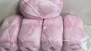 500gm 100% COTTON 4ply Wool Yarn LIGHT PINK Job lot # 41 - Picture 1 of 3