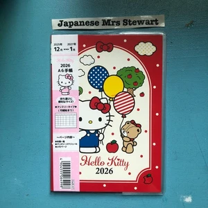Sanrio Hello Kitty 2026 Monatsplaner Zeitplan Buch A6 DEZ 25 - 27 JANUAR JAPAN - Bild 1 von 14