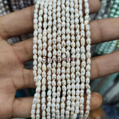 Genuine Natural Freshwater Pearl Beads Rice Pearl Beads, Natural Pearl  Nuggets - Image 1 of 2