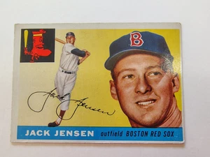 1955 Topps #200 Jackie Jensen Boston Red Sox Surface Wear Crease - Picture 1 of 10