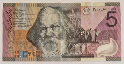 $5 Five Dollar Parkes/Spence Australian Bank Note - image 1 of 2