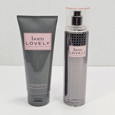 BORN LOVELY Sarah Jessica Parker Gift Set Body Mist & Soft Body Lotion NWOB - Image 1 of 4