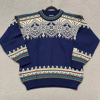 Dale Of Norway Sweater Mens XL Blue New Wool Fair Isle Nordic Ski Knit Pullover - Image 1 of 4
