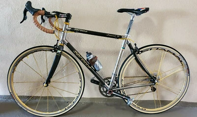 BICICLETA DE CARRETERA PERSONALIZADA SEROTTA LEGEND TI TITANUIM/CARBONO COMPLETO CAMPY SUPER RECORD 56 CM Foto 1 de 4