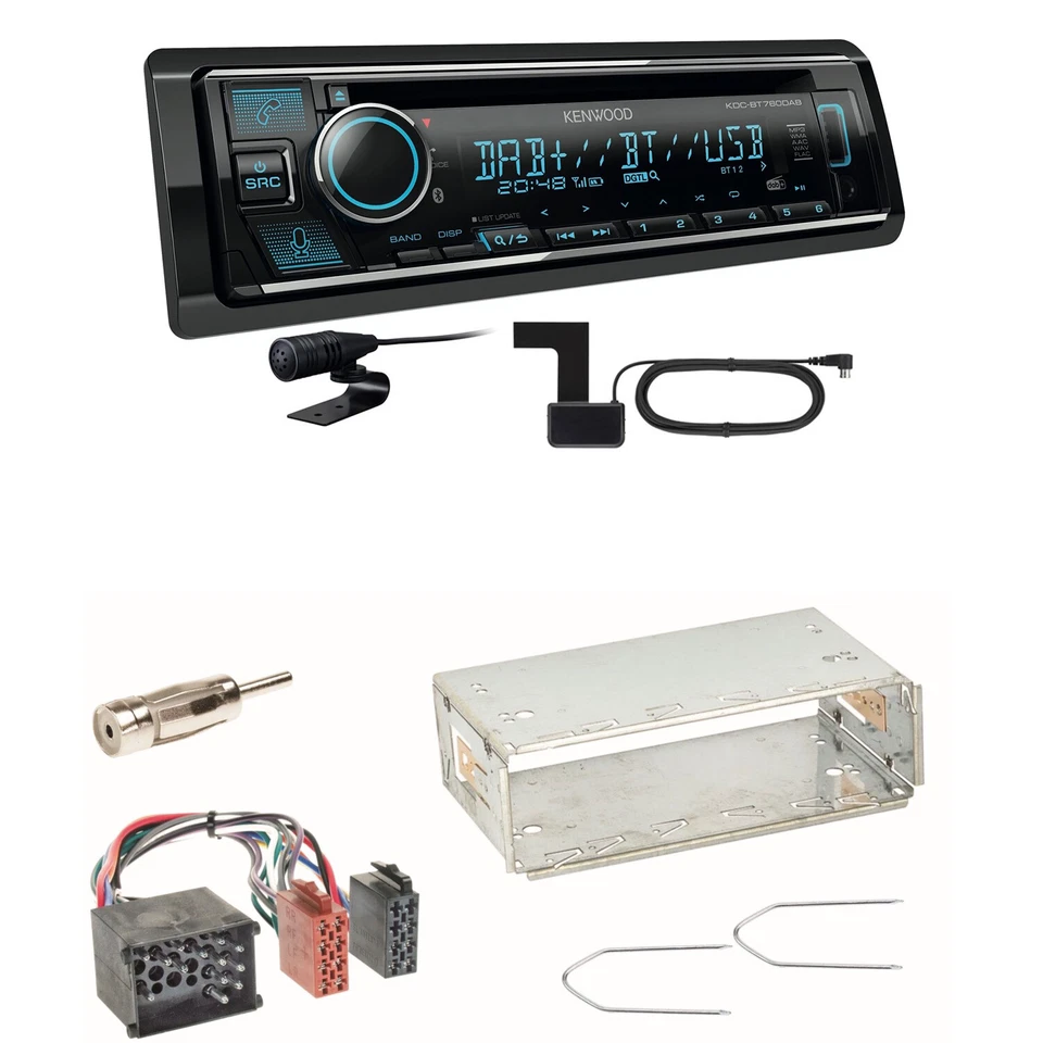 Kenwood KDC-BT760DAB Bluetooth Digitalradio USB CD Einbauset für BMW E30 E34 E32 - Bild 1 von 1