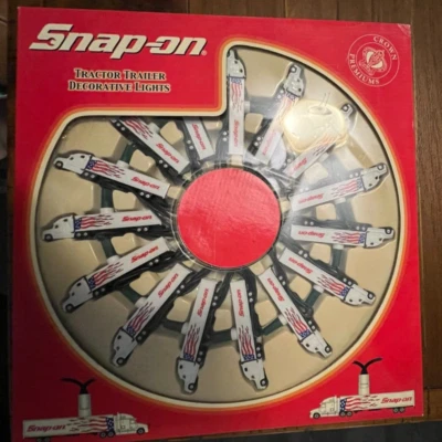 NOS Snap On Tools Decorative Christmas Lights Tractor Trailer Set - Image 1 of 4