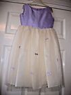  CHILDREN'S LILAC & IVORY BRIDESMAIDS DRESS TO FIT 4-5 YRS APPROX NEW