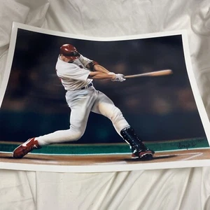 Vintage 12”x15” Mark McGwire Art Poster signed Longordo, Excellent!! - Picture 1 of 5