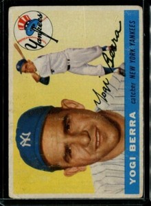 1955 Topps #198 Yogi Berra Pencil On Back LOOK!
