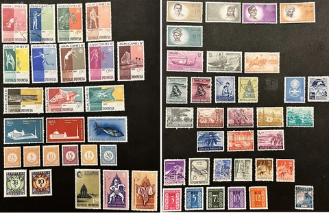 MINT USED INDONESIA STAMP LOT, RIS OVERPRINTS, OLYMPICS, POSTAGE DUE, SHORT SETS Cover