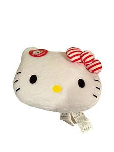 Hello Kitty Christmas Santa Pillow New 2024 White Red Bow Holiday Cuddly Soft - Picture 1 of 5