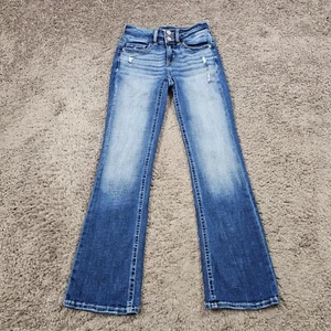 BKE Jeans Womens 24 Slim Boot Cut Mid Rise Dark Wash Stretch Denim Stella 21x29 - Picture 1 of 14