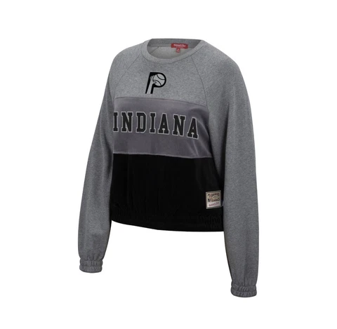 Mitchell & Ness Women's Indiana Pacers Grey Hardwood Classics Pullover Sweater Cover