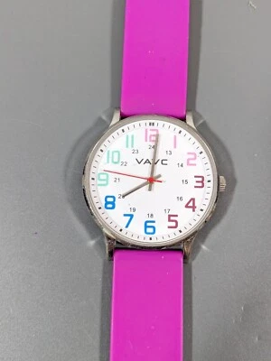 Relógio VAVC colorido tempo militar rosa pulseira de silicone geléia relógio - Imagem 1 de 4