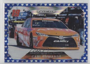 2016 Panini Prizm NASCAR Blue Flag Prizm /99 Carl Edwards #47