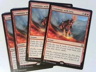 4x Commune with Lava - Dragons of Tarkir - Magic the Gathering Mtg Red - Image 1 of 2