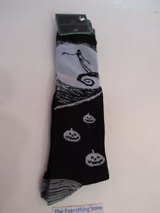 THE NIGHTMARE BEFORE CHRISTMAS JACK SKELLINGTON KNEE HIGH SOCKS (SIZE 4-10) GRAY - Picture 1 of 1