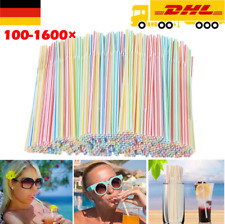 100-1600 Flexible Trinkhalme, Plastik Strohhalme in Verschiedenen bunten Farben