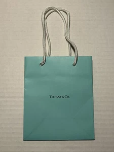 Tiffany Co Robins Egg Blue Small Paper Gift Bag - Picture 1 of 2