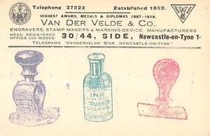CPA PUBLICITE / TAMPON / VAN DER VELDE AND Co / ENGRAVERS / STAMP MAKERS / MANUF - Picture 1 of 1