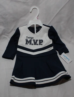 Carters 6-9 month Daddy's MVP cheerleading outfit costume 2 piece - Image 1 of 3