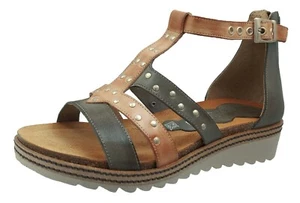 Dorking Sandalias Mujer Cuña Piel Verde D8539 - Elegancia y Confort - Imagen 1 de 5