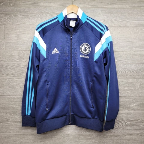 Adidas Samsung Chelsea Football Club Soccer Full Zip Lightweight Jacket Size L Cover