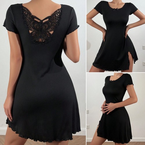 VALENTINO Camicia da notte donna sexy pigiama manica corta camicia da notte cotone morbido