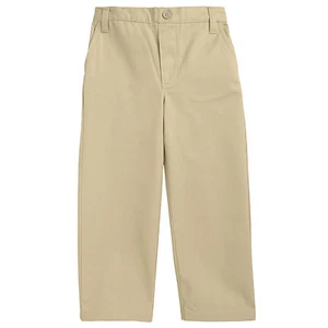 Toddler Khaki Pull On Pant K9319-KH Flat Front French Toast Uniform Size 2T - 4T - Picture 1 of 8