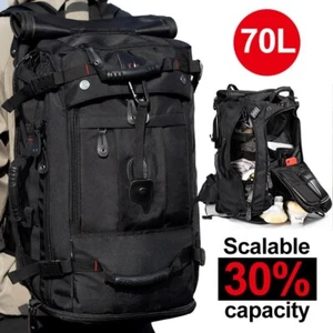 70L Large Capacity Travel Backpack Sports Duffle Independent Shoes Storage Bag - Picture 1 of 25