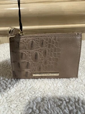 NUEVO CON ETIQUETAS - Bolsa de cuero genuino Brahmin McKenna Warn gris colodión Foto 1 de 4