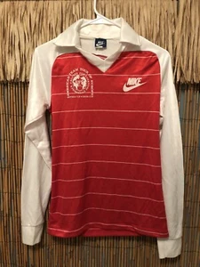 VTG NOS Nike 1980's Soccer Jersey Blue Tag OG Mens Large Shirt L/S  USA Small #2 - Picture 1 of 4