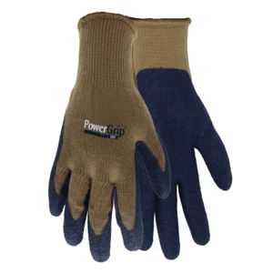 Red Steer A300B Brown/Blue Rubber Palm Coated Work Glove, Sizes M-XL - Picture 1 of 3