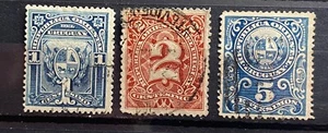 Uruguay 1889/1984 Numerals 3 Value Used C85 - Picture 1 of 1