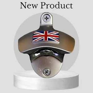Union Jack Flag (3D) Wall Mounted Man Cave Beer Bar Bottle Opener High Quality - Picture 1 of 7