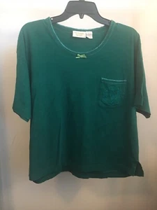 Woman's S Small Simply Vera Wang Short Sleeve Green Top Shirt 1668 - Picture 1 of 10