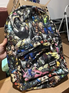Loungefly Overwatch Character Backpack All Over-Print Backpack Full Size Fabric - Picture 1 of 1
