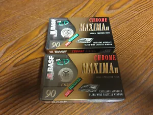 2 X NEW & SEALED AUDIO CASSETTE BASF CHROME MAXIMA II 90 - Picture 1 of 1