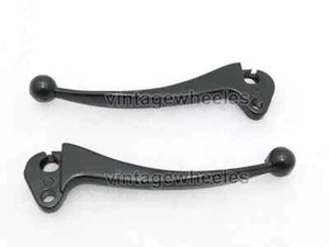 Lambretta GP/DL Clutch & Brake Lever Set Black (Quality Alloy) - Picture 1 of 2