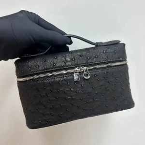 Bolso de hombro de piel de avestruz con cremallera para mujer de moda - Imagen 1 de 8