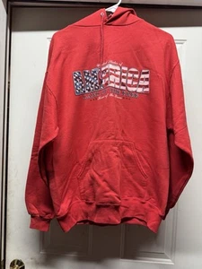 jerzees vintage patriotic hoodie Gr Xl Rot - Bild 1 von 5