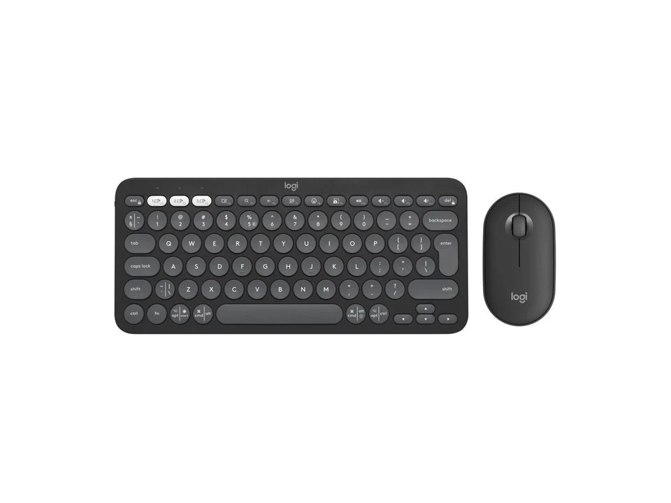 Logitech Pebble 2 Combo Wireless Quiet Keyboard and Mouse, Customisable, Logi - Image 1 of 4