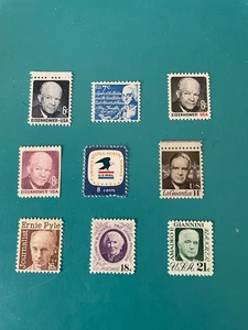 Briefmarken USA REGULÄRE AUSGABE 1970-74 NEUN EINZELMARKEN POSTFRISCH/OG - Bild 1 von 1