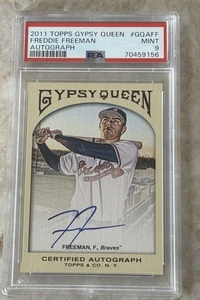 2011 Topps Gypsy Queen Freddie Freeman Auto #GQAFF PSA MINT 9 - Picture 1 of 2