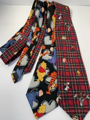Pooh and Looney Tunes 两套男式领带 — 第 1/4 张图片