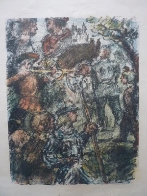 LOVIS CORINTH - Original Lithographie 1923 "Der Tell-Schuss" HANDSIGNIERT - Bild 1 von 3