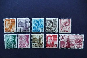 Franz. Zone Baden MiNr. 28-37 Postfrisch (AK 697) - Picture 1 of 1