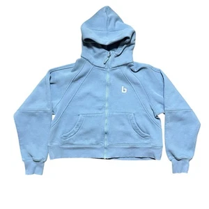 Burn Boot Camp Full Zip Sweatshirt Hoodie Women’s Medium Cropped Blue - Picture 1 of 11